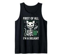 En Primer Lugar, I'm A Delight Cat Halloween Coffee Spooky Camiseta sin Mangas