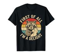 En Primer Lugar, I'm A Delight Raccoon Milk Funny Retro Camiseta