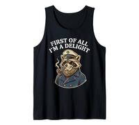 En Primer Lugar Im A Delight Raccoon Nautical Camiseta sin Mangas