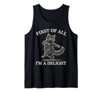 En Primer Lugar, me Encanta el Divertido Dicho de un Gato Negro rugiente Camiseta sin Mangas