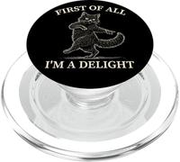 En Primer Lugar, me Encanta el Divertido Dicho de un Gato Negro rugiente PopSockets PopGrip para MagSafe