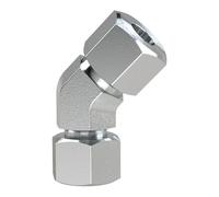 En primer lugar, Rosca de conexión de 45°, cono de estanqueidad, giratorio 360°, tuerca M16 x 1,5 i, diámetro exterior del tubo de 8 mm, PN máx. 630 bar, acero galvanizado.