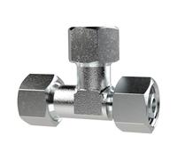 En primer lugar, Rosca de conexión en L, cono de sellado, giratorio 360°, tuerca M16 x 1,5 i, diámetro exterior del tubo de 8 mm, PN máx. 630 bar, acero galvanizado.