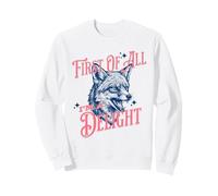En Primer Lugar, Soy un deleite Fox Sassy Ironic Vintage Sarcasmo Sudadera