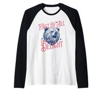 En Primer Lugar, Soy una Delicia, Grity Bear, atrevida, irónica, Vintage Camiseta Manga Raglan