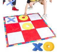 En Raya Gigante Exterior Rapid Challenge - Tablero Fieltro Impermeable Resistente Manchas | Juego Familiar para Adultos Niños | Césped Jardín Carnaval Cumpleaños