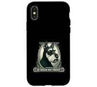 En Schnauzer confiamos en el divertido perro Schnauzer vintage Carcasa para iPhone X/XS