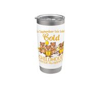 En septiembre usamos Gold Childhood Cancer Concientización Quokka Vaso térmico de acero inoxidable de doble pared