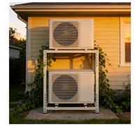 (en:Soporte para Aire Acondicionado Mini Split de 2 Niveles, Soporte de Montaje en Suelo Ajustable de Alta Resistencia de 47.2" de Altura para Unidades de Aire Acondicionado de 1-3 HP 900