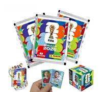 En stock: Paquete de pegatinas Panini de la Copa Mundial FIFA 2026, tarjetas de fútbol Panini, colección de recuerdos de fútbol, tarjetas de fútbol. 10 Packs