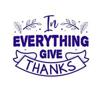 En todo da gracias letras dibujadas a mano con citas de otoño diseños de otoño Calcomanías de pared de vinilo 49.2x61.4cm Fácil instalación Azul oscuro