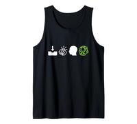En tu Cabeza Zombie Rebus Divertido Rompecabezas de Halloween Camiseta sin Mangas