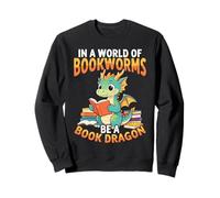 En un Mundo Bookworms Be Book Dragon Funny Sudadera