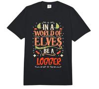 En un Mundo de Elfos sé un leñador de Navidad Logger Dicho Comfort Colors Adult Heavyweight T-Shirt