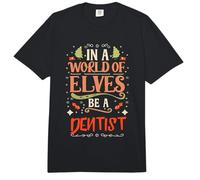 En Un Mundo De Elfos Sea Un Dentista Dentista Navidad Diciendo Comfort Colors Adult Heavyweight T-Shirt