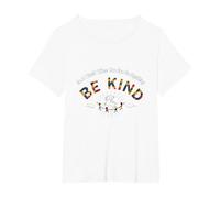 En un Mundo Donde Puedes ser Cualquier Cosa, sé Amable Camiseta, Mujer Tallas Grandes, Blanco, 3XL Grande