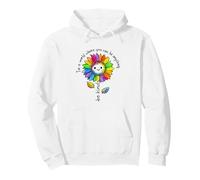 En un Mundo Donde Seas Cualquier Cosa, sé Amable, Garabato de Girasol Sudadera con Capucha