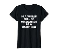 En un Mundo Lleno de Megans Be A Sophie Funny Basketball Meme Camiseta gráfica económica, Mujer, Negro, XL
