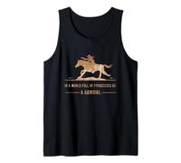 En un mundo lleno de princesas sé una vaquera, Cowgirl Women Camiseta sin Mangas