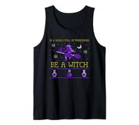En un Mundo Lleno de Princesas ser una Bruja FEA Halloween Camiseta sin Mangas