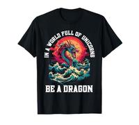 En un Mundo Lleno de Unicornios sé un Amante de los Dragones Camiseta