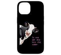 En un oído Fuera de la ubre Juego de Palabras de Dibujos Animados Estilo Vaca Carcasa para iPhone 14