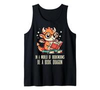 En World of Bookworms, sé Book Dragon, Lindo para Mujeres, niños y Hombres Camiseta sin Mangas