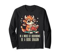 En World of Bookworms, sé Book Dragon, Lindo para Mujeres, niños y Hombres Manga Larga