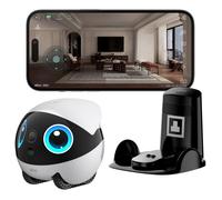 Enabot EBO Air 2 Plus Robot Mascota con Camara 3K, Vision Nocturna, WiFi 5 GHz, 137 Grados, 5000 mAh, Blanco/Negro - EBO Air2 Plus