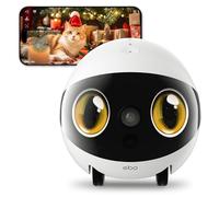 Enabot EBO Air 2S FamilyBot,Robot Inteligente Móvil para Vigilancia del Hogar con Ojos de Doble Pantalla,Cámara de Patrulla Inteligente 2.5K,Cámara para Mascotas con Audio Bidireccional,Charge Auto