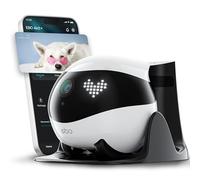 Enabot EBO Cámara para mascotas Air 2 con aplicación, 2 K cámaras móviles para mascotas con expresiones faciales personalizables, cámara inalámbrica para gatos con visión nocturna, cámara para perros