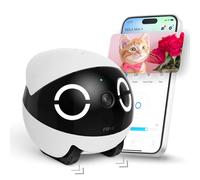 Enabot ROLA Mini FamilyBot - Robot Cámara Mascotas 2K, 25 Días Batería, Sin Estación de Carga, Visión Nocturna, Detección Movimiento - Gatos y Perros