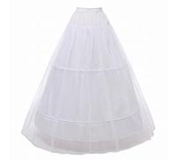 Enagua de Falda de aro|Enagua de Falda de aro, de Crinolina de Acero Doble, Vestidos de Novia para Mujer - Blanco