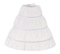 Enagua de Las Niñas,Falda de Aro de 3 Vueltas Enagua,Enaguas de Volante,Falda de Princesa Mullida Forrada para Niños (Blanco) (2-6 yrs,Length 21.65", Blanco)