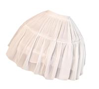 Enaguas de acero para niños, tela de poliéster de alta calidad, 45 cm de longitud, enagua de crinolina para vestidos de novia, ropa formal, transpirable, enagua de princesa para niñas, blanco, Talla
