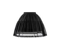 Enaguas de crinolina para mujeres y niñas, 2 faldas de aro ajustables, falda corta de encaje para vestido de cosplay, Negro -, Talla única
