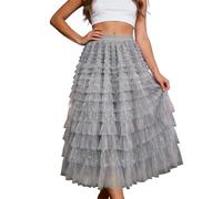 Enaguas Mujer Faldas Denim Efecto Vestir Verano Transparente Animal Skater Talle Tiro Colombianas Interior Chicas Gitana Bailar Anchas Paletones Rockeras Incorporada