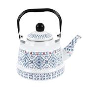 Enamel Tea Kettle - Vintage Style Teapot Stylish, Design with Sturdy Construction Retro Material with Long Lasting Finish Kitchen Gadget with Convenient Pouring Function Teapot for Indoor Outdoor