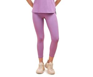 Enamor A605 - Leggings de entrenamiento antimicrobianos de cintura alta 7/8 con cordón ajustable, ajuste apretado, secado rápido, antimicrobianos, Violeta china, 64