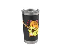 enamorado Gato toca Guitarra Vaso térmico de acero inoxidable de doble pared