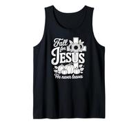 Enamorarse de Jesús Él Nunca Deja Cristiana Fe Cruz Calab Camiseta sin Mangas