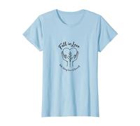 Enamórate de cuidar de ti Mismo Inspiración Camiseta, Mujer, Azul Bebé, XL