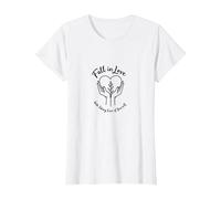 Enamórate de cuidar de ti Mismo Inspiración Camiseta, Mujer, Blanco, XL