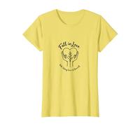 Enamórate de cuidar de ti Mismo Inspiración Camiseta, Mujer, Limón, XS