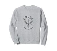 Enamórate de cuidar de ti Mismo Inspiración Sudadera, Unisex para Adultos, Gris Jaspeado, M
