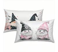 Enano Fundas Cojines 40x60 Lino Juego de 2, Lujosas Funda Cojin Rosa Súper Suaves y Cómodas, Funda de Almohada con Cremallera Oculta, Durable y Fácil Cuidado, Adecuado para Sofá, Cama, Silla S1-952