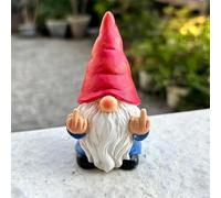 Enanos Figura De Gnomo Que Hace El Dedo Medio Decoracion Jardin Exterior Figuras Terraza Decoración Hogar Jardim Decor Estatuas Adornos Para Jardín Resina Regalos Los Amantes La Jardinería