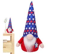 Enanos patrióticos de decoración - Tomte sueco hecho a mano - Sin cara hecha a mano de 28 cm - Decoración de patriótica para casa mesa día de los presidentes veteranos estadounidenses