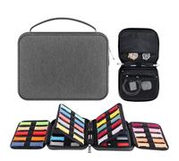 Enbagold Bolsa de Organizador de Correa de Reloj, Correa de Reloj de Organizador para 40 Correas, Nailon Impermeable Caja de Almacenamiento de Correa de Reloj para Banda de Reloj y Pasadores (Gris)