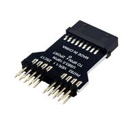 Encabezado del Adaptador De Placa Base 19Pin A 2x9pin Enchufes Adaptador USB Y Diseño De Reproducción para Control Ventilador Enfriamiento Y Dispositivos Periféricos La Placa Base Divisor
